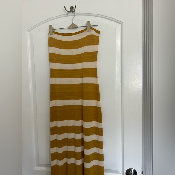 Show Me Your Mumu Strapless Island Nights Tube Dress Mustard Yellow size S NWOT - Picture 5 of 13